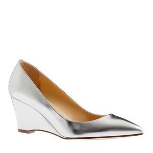 J. Crew Metallic Wedge
